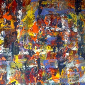 THE BIRTH OF SYMBOL - Tecnica mista su juta cm 100x100 - Feofeo 2014