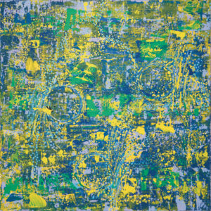 GLI ELFI DELLA RADURA - Tecnica mista su juta cm 80x80 - Feofeo 2015